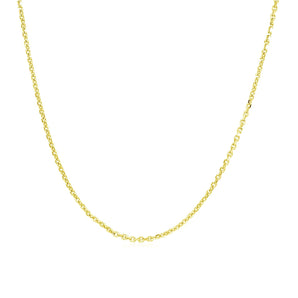 14k Yellow Gold Adjustable Cable Chain (1.10 mm) RCJ