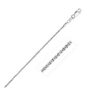 14k White Gold Sparkle Chain  (1.50 mm) RCJ