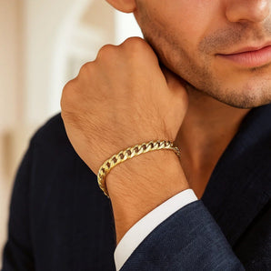 14k Yellow Gold Solid Miami Cuban Bracelet (5.00 mm) RCJ