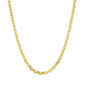 14k Yellow Gold Diamond Cut Cable Link Chain (3.0 mm) RCJ