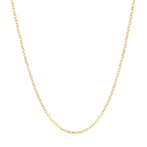 14k Yellow Gold Faceted Cable Link Chain (1.2 mm) RCJ