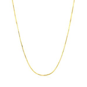 14k Yellow Gold Octagonal Shiny Snake Chain (0.85 mm) RCJ