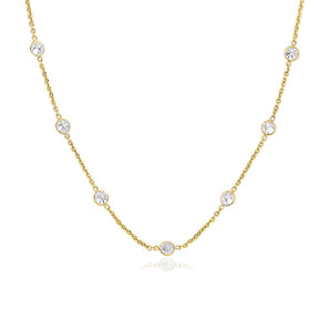14k Yellow Gold CZ By the Yard Long Links RCJ