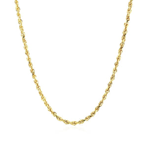 10k Yellow Gold Solid Diamond Cut Rope Chain (2.00 mm) RCJ