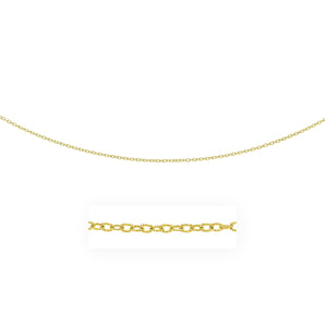 14k Yellow Gold Pendant Chain with Textured Links (2.50 mm) RCJ