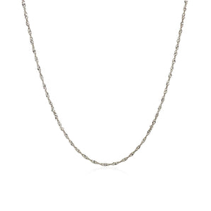 10k White Gold Singapore Chain  (1.10 mm) RCJ