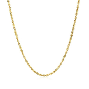 10k Yellow Gold Solid Diamond Cut Rope Chain (1.80 mm) RCJ