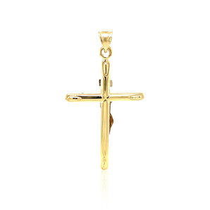 14k Two Tone Gold Cross Pendant RCJ