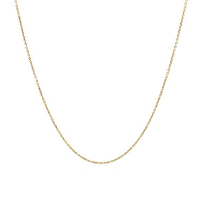14k Yellow Gold Cable Link Chain (0.50 mm) RCJ