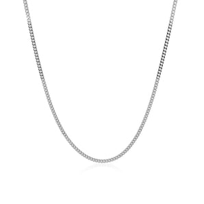 14k White Gold Gourmette Chain (1.40 mm) RCJ