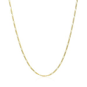 14k Yellow Gold Solid Figaro Chain (1.30 mm) RCJ