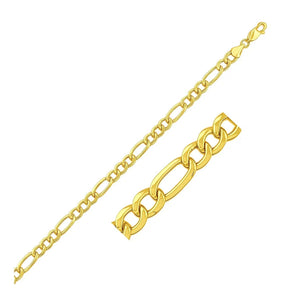 14k Yellow Gold Lite Figaro Bracelet (5.60 mm) RCJ