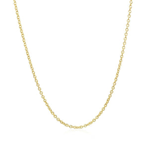 14k Yellow Gold Forsantina Lite Cable Link Chain (1.50 mm) RCJ