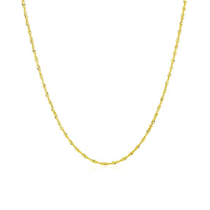 14k Yellow Gold Singapore Chain (1.10 mm) RCJ