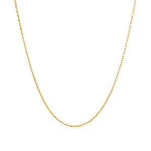 14k Yellow Gold Diamond Cut Round Wheat Chain (0.60 mm) RCJ