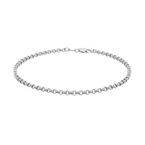 14k White Gold Rolo Bracelet  (2.50 mm) RCJ