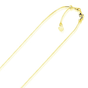 14k Yellow Gold Adjustable Snake Chain (0.80 mm) RCJ