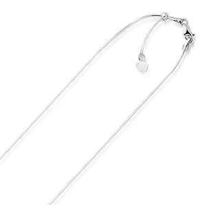 14k White Gold Adjustable Snake Chain (0.80 mm) RCJ