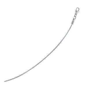 14k White Gold Necklace in a Round Omega Chain Style RCJ