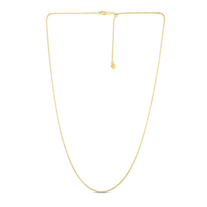 14k Yellow Gold Adjustable Popcorn Chain (1.10 mm) RCJ