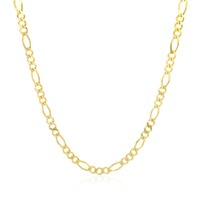 14k Yellow Gold Solid Figaro Chain (2.80 mm) RCJ