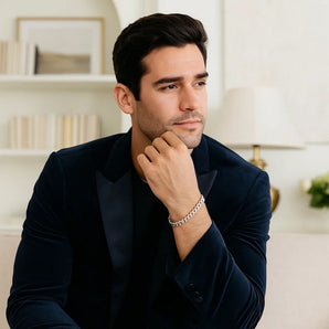 14k White Gold Solid Curb Bracelet (5.70 mm) RCJ