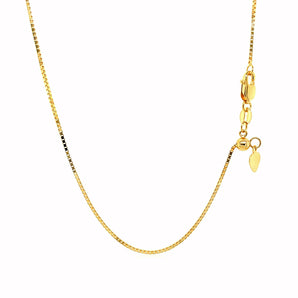 14k Yellow Gold Adjustable Box Chain (0.85 mm) RCJ