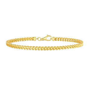 14k Yellow Gold Square Franco Bracelet  (4.40 mm) RCJ