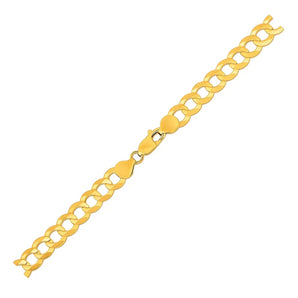14k Yellow Gold Solid Curb Bracelet (7.00 mm) RCJ