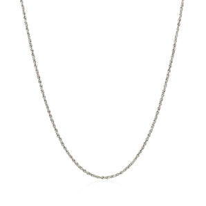 14k White Gold Adjustable Rope Chain (0.95 mm) RCJ