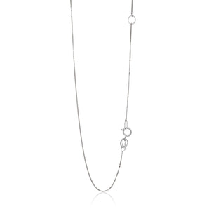 14k White Gold Adjustable Box Chain (0.60 mm) RCJ