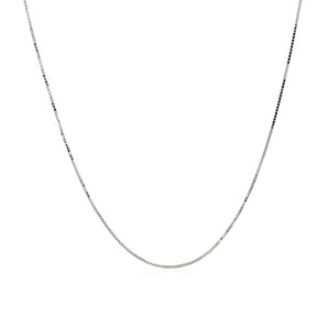14k White Gold Adjustable Box Chain (0.60 mm) RCJ