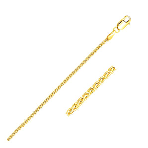 14k Yellow Gold Round Wheat Chain (2.1 mm) RCJ