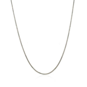 14k White Gold Classic Box Chain (0.85 mm) RCJ