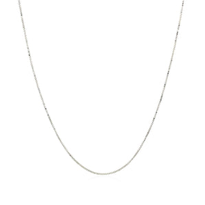 10k White Gold Classic Box Chain (0.45 mm) RCJ