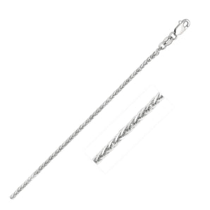 14k White Gold Square Wheat Chain (1.80 mm) RCJ