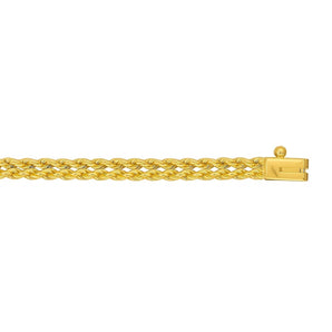 14k Yellow Gold Two Row Rope Bracelet  (3.90 mm) RCJ