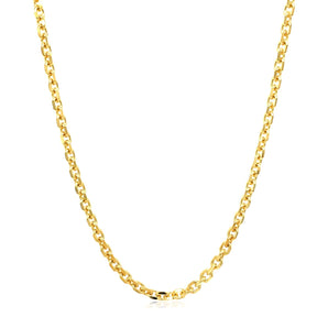 14k Yellow Gold Diamond Cut Cable Link Chain (2.60 mm) RCJ