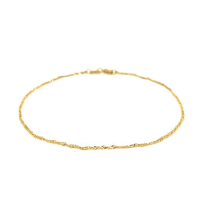 14k Yellow Gold Singapore Bracelet (1.10 mm) RCJ