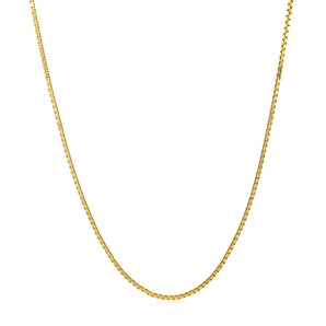 14k Yellow Gold Adjustable Box Chain (1.10 mm) RCJ