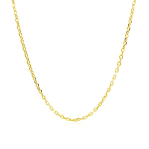 14k Yellow Gold Diamond Cut Cable Link Chain (1.50 mm) RCJ