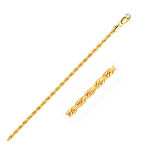 14k Yellow Gold Solid Rope Chain (2.50 mm) RCJ