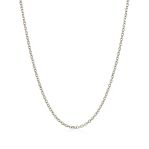 14k White Gold Diamond Cut Cable Link Chain (1.5 mm) RCJ