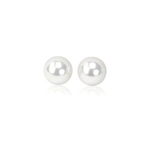 14k Yellow Gold Freshwater Cultured White Pearl Stud Earrings (5mm) RCJ