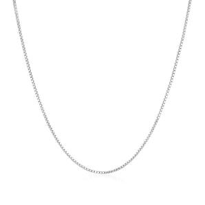 14k White Gold Classic Box Chain (0.75 mm) RCJ