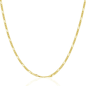 14k Yellow Gold Solid Figaro Chain (1.90 mm) RCJ
