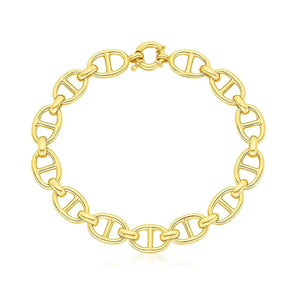 14k Yellow Gold High Polish Mariner Link Bracelet  (8.80 mm) RCJ