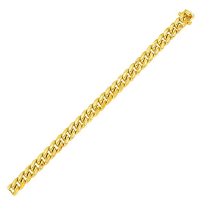 14k Yellow Gold Semi Solid Miami Cuban Bracelet (6.10 mm) RCJ
