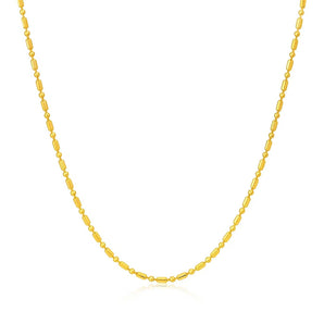 14k Yellow Gold Diamond-Cut Bead Chain (0.90 mm) RCJ