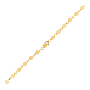 14k Yellow Gold Bracelet with Polished Circles (3.90 mm) RCJ